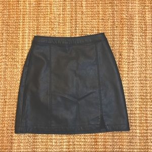 Faux Leather Mini Skirt | A&F